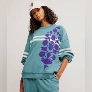 FREE PEOPLE ALL STAR OVERSIZED GRAPHIC SWEATSHIRT SIZE XL